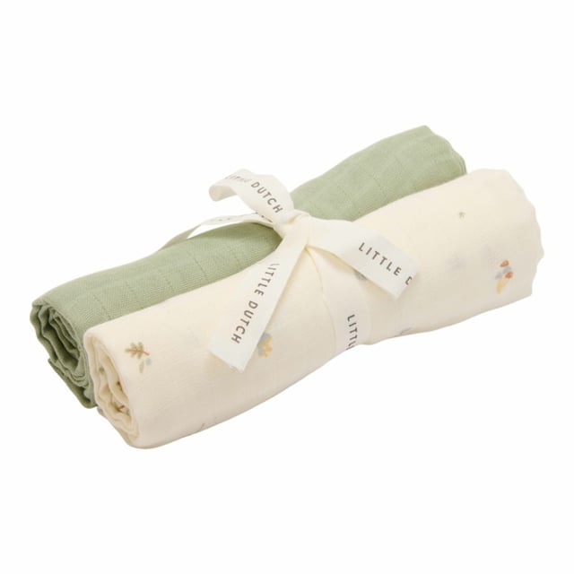 Little Dutch Muslinfilt Liten Forest Treasures & Sage 70 x 70 cm 2 st