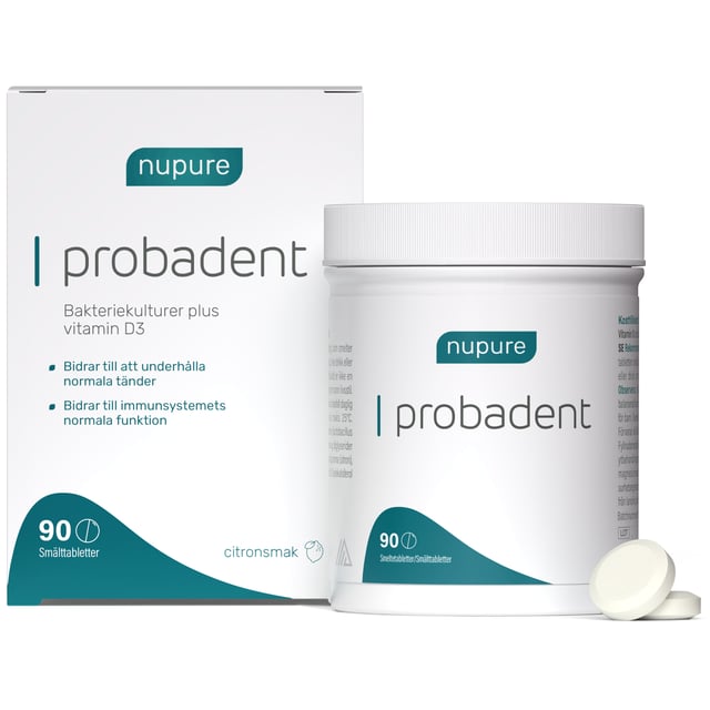 nupure probadent 90 tabletter | Vitaminer & kosttillskott - Kosttillskott för mage - Mjölksyrabakterier,Mage & tarm - Mjölksyratabletter | Apoteka