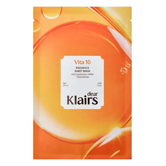 KLAIRS Vita 10 Radiance Sheet Mask 25ml | Hudvård - Ansiktsvård - Ansiktsmask - Sheet mask | Apoteka