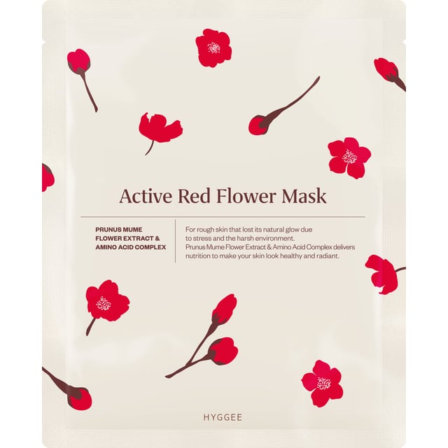 Hyggee Red Flower Active Mask 35ml | Hudvård - Ansiktsvård - Ansiktsmask - Sheet mask | Apoteka