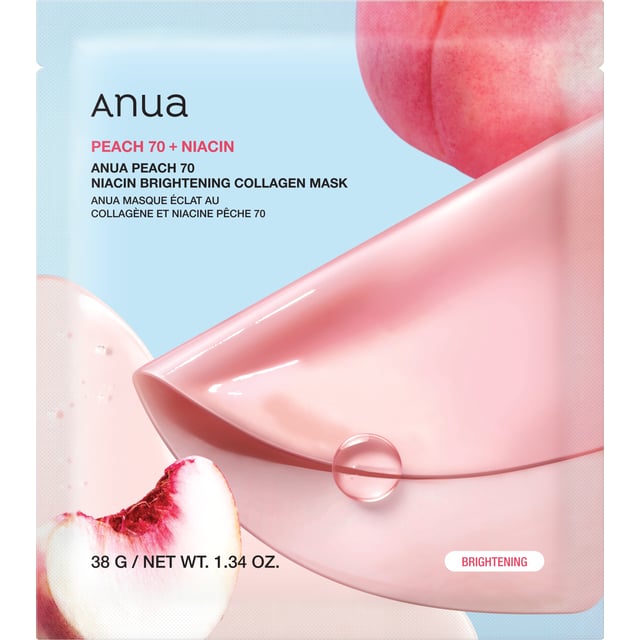 Anua Peach 70 Brightening Collagen Mask 1 st | Hudvård - Ansiktsvård - Ansiktsmask - Nattmask,Hudvård - Ansiktsvård - Ansiktsmask - Återfuktande ansiktsmask,Hudvård - Ansiktsvård - Ansiktsmask - Sheet mask | Apoteka