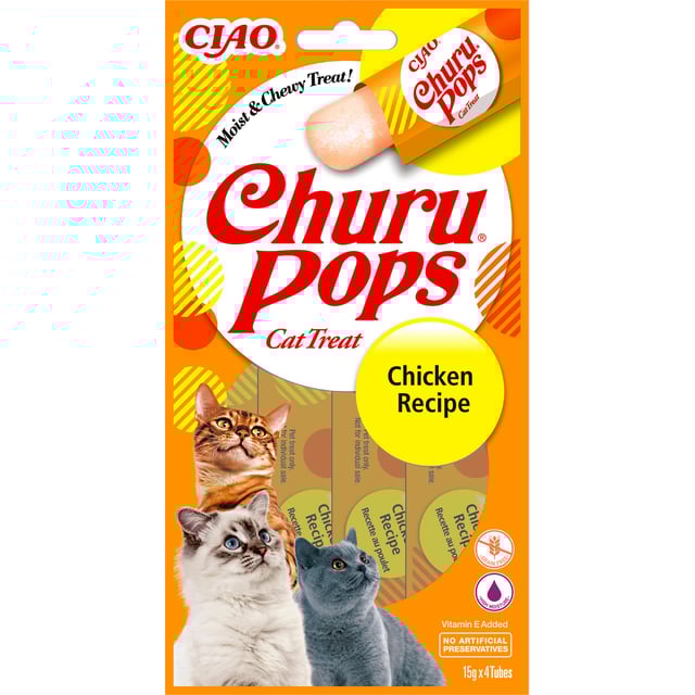 Churu Cat Pops Chicken 4 st | Djur - Djurgodis - Kattgodis & kattgräs | Apoteka