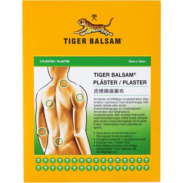 Tiger Balsam Plåster 3 st | Träning - Träningsvärk & muskelsmärtor - Värmeplåster & kyldynor | Apoteka