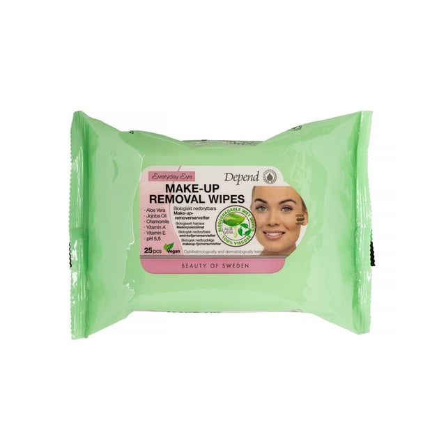 Depend Make-up Removal Wipes 25st | Smink - Sminkborttagning | Apoteka