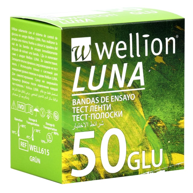 Wellion LUNA glukosteststickor 50st | Hjälpmedel & säkerhet - Diabetes - Teststickor & blodsockermätare,Hjälpmedel & säkerhet - Självtester | Apoteka