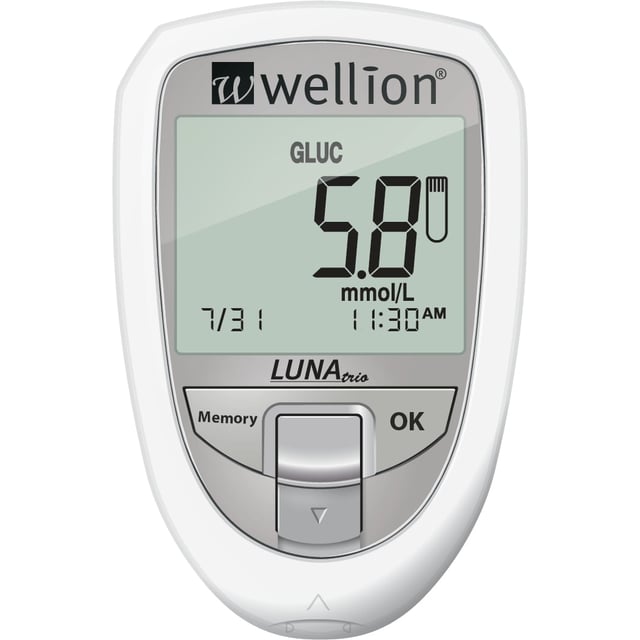 Wellion Luna Trio-Mätare Vit | Hjälpmedel & säkerhet - Diabetes - Teststickor & blodsockermätare,Hjälpmedel & säkerhet - Självtester | Apoteka
