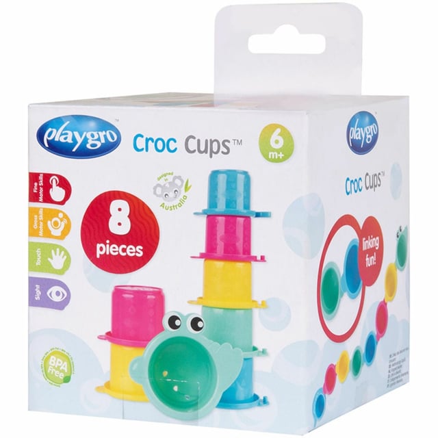 Playgro Crocodile Cups | Baby, barn & förälder - Bada & simma - Badleksaker | Apoteka