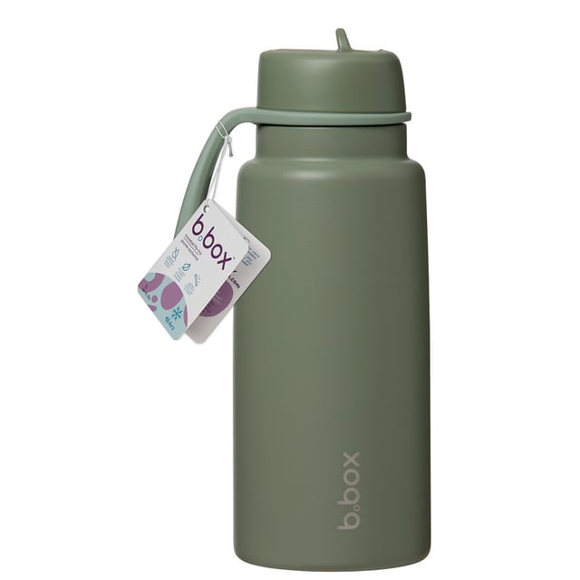 B.box Isolerad Vattenflaska Olive 1 liter | Baby, barn & förälder - Mata - Vattenflaskor för barn | Apoteka