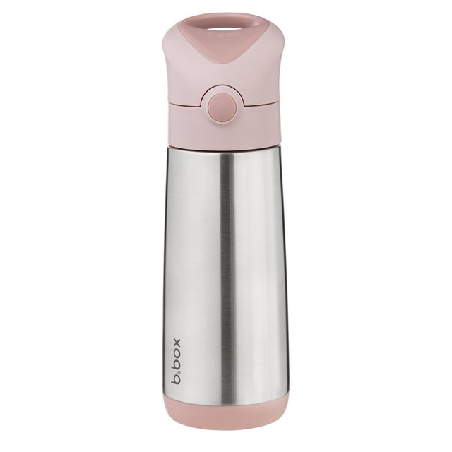 B.box Isolerad Sugrörsflaska Rosa 500 ml