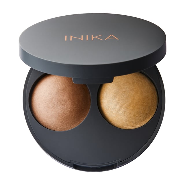 INIKA Organic Baked Contour Duo Almond 5 g | Smink - Bas - Highlighter,Smink - Bas - Bronzer | Apoteka