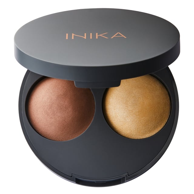 INIKA Organic Baked Contour Duo Teak 5 g | Smink - Bas - Highlighter,Smink - Bas - Bronzer | Apoteka