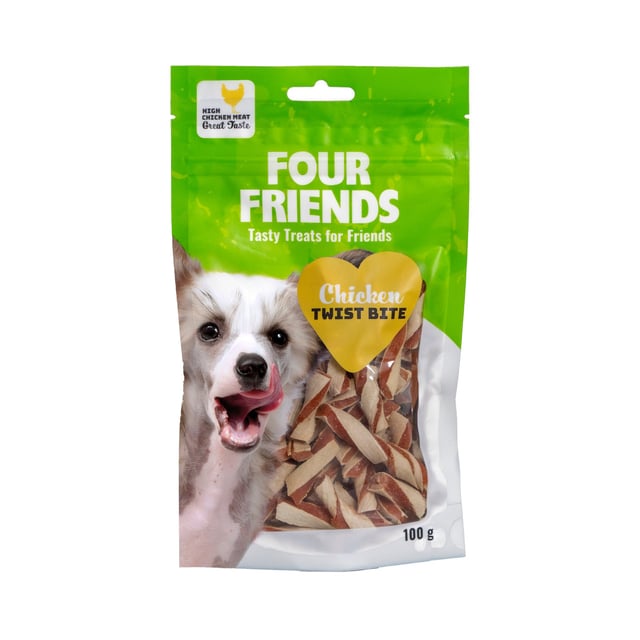 Fourfriends Chicken Twist Bite 100 g | Djur - Djurgodis - Hundben & tuggben,Djur - Djurgodis - Hundgodis | Apoteka
