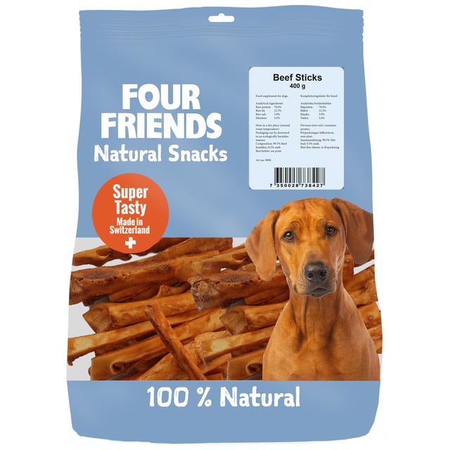 Fourfriends Beef Sticks 400 g | Djur - Djurgodis - Hundben & tuggben,Djur - Djurgodis - Hundgodis | Apoteka