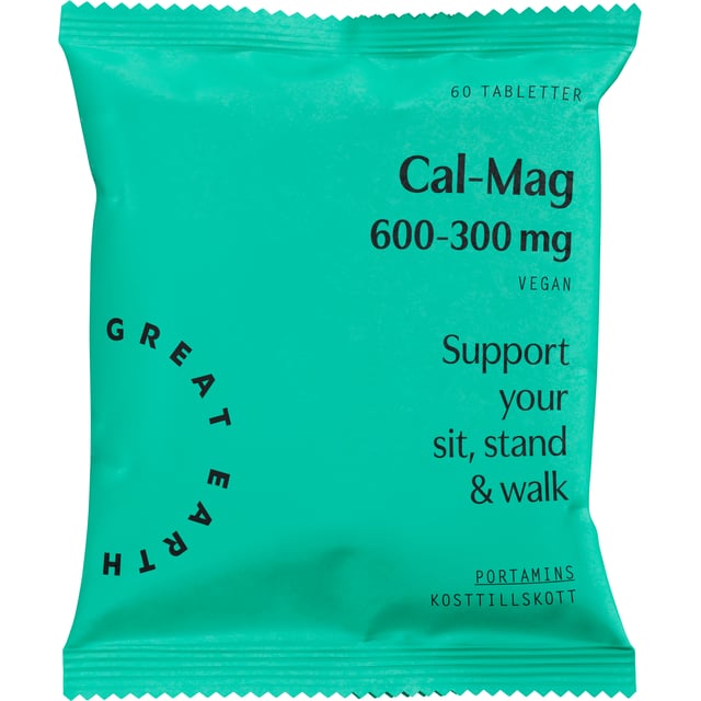 Great Earth Cal-Mag 600-300 mg Refill 60 tabletter | Vitaminer & kosttillskott - Vitaminer & mineraler - Magnesium,Vitaminer & kosttillskott - Leder & muskler | Apoteka