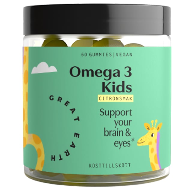 Great Earth Omega 3 Kids 60 tuggtabletter | Baby, barn & förälder - Vitaminer & kosttillskott för barn - Kosttillskott för barn - Omega-3 för barn,Vitaminer & kosttillskott - Omega-3 & fettsyror | Apoteka