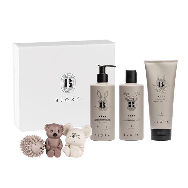 BJÖRK VÄXA Kids box TRIO | Baby, barn & förälder - Hudvård för barn - Badskum för barn,Baby, barn & förälder - Hudvård för barn - Babypuder & salvor,Baby, barn & förälder - Hudvård för barn - Duschtvål & duschkräm för barn | Apoteka