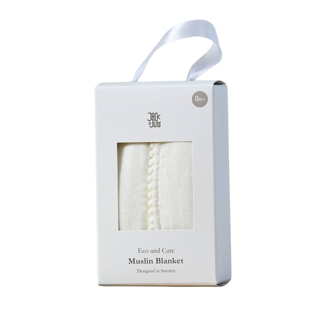 Jack o Juno Pom Pom Muslinfilt | Baby, barn & förälder - Sömn för barn - Snuttefiltar,Baby, barn & förälder - Babyfiltar | Apoteka