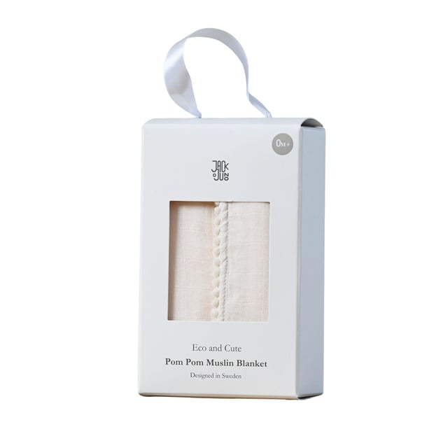 Jack o Juno Pom Pom Muslinfilt | Baby, barn & förälder - Sömn för barn - Snuttefiltar,Baby, barn & förälder - Babyfiltar | Apoteka