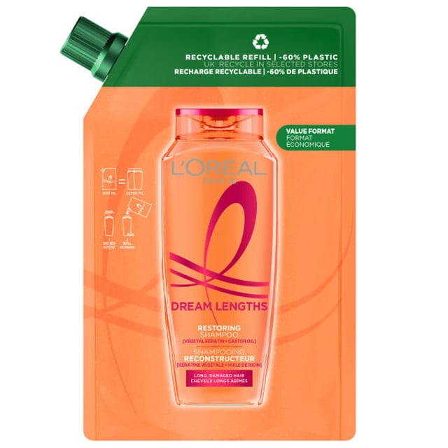 L'Oréal Paris Elvital Dream Length Schamporefill För Långt Hår 500 ml