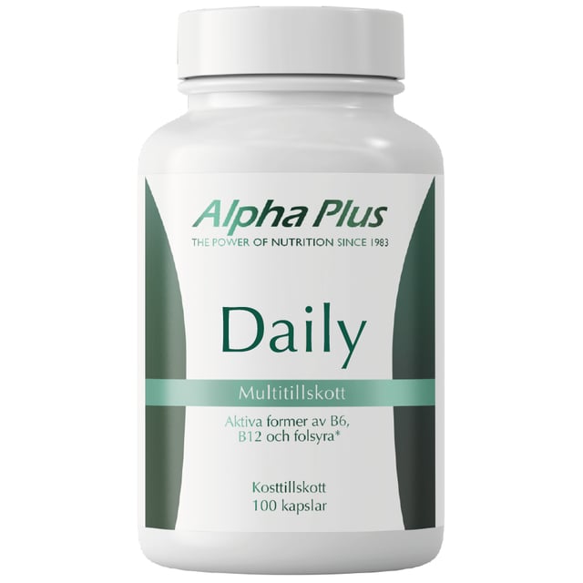Alpha Plus Daily Multitillskott 100 kapslar | Vitaminer & kosttillskott - Vitaminer & mineraler - Multivitamin - Multivitaminkomplex | Apoteka