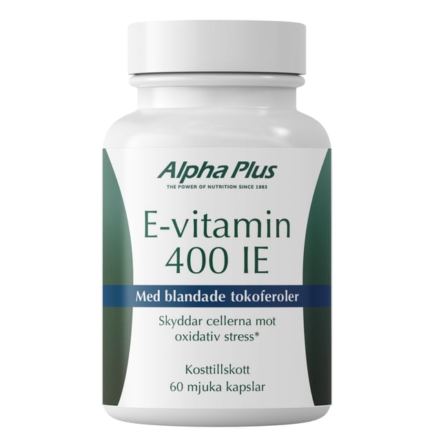 Alpha Plus E-vitamin 400 IE 60 kapslar | Vitaminer & kosttillskott - Vitaminer & mineraler - E-vitamin | Apoteka