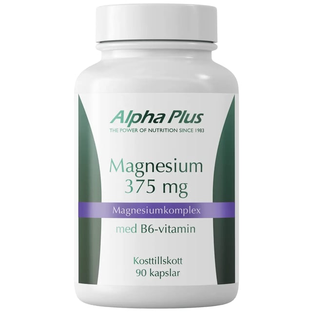 Alpha Plus Magnesium 375 mg 90 kapslar | Vitaminer & kosttillskott - Vitaminer & mineraler - Magnesium | Apoteka