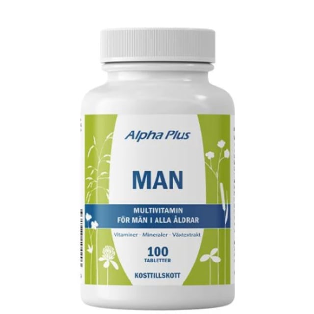 Alpha Plus Man 100 tabletter | Vitaminer & kosttillskott - Vitaminer & mineraler - Multivitamin - Multivitaminkomplex | Apoteka