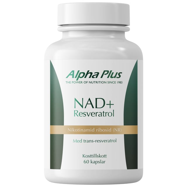 Alpha Plus NAD+ Resveratrol 60 kapslar | Vitaminer & kosttillskott - Energi & fokus | Apoteka