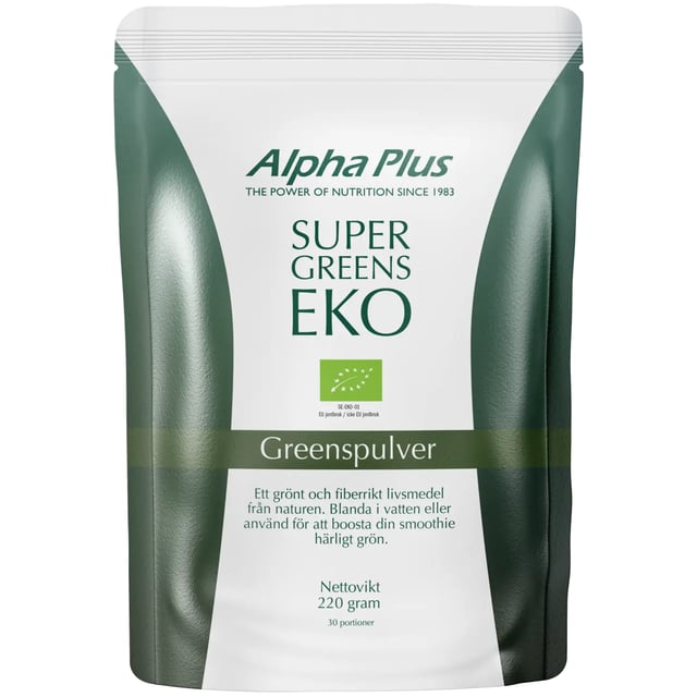 Alpha Plus Super Greens EKO 220 g | Mat & dryck - Superfood - Smoothiepulver | Apoteka