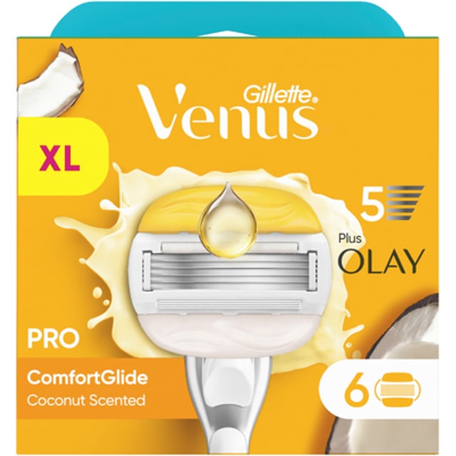 Gillette Venus Pro ComfortGlide Coconut & Olay rakblad 6 st | Hudvård - Rakning & hårborttagning - Rakblad | Apoteka