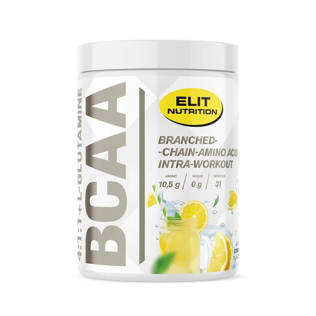 Elit Nutrition BCAA 4:1:1 + L-glutamine Citrus 400 g | Träning - Aminosyror - BCAA,Vitaminer & kosttillskott - Aminosyror,Vitaminer & kosttillskott - Leder & muskler | Apoteka