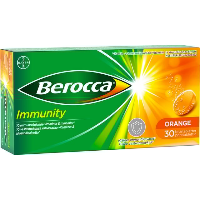 Berocca Immunity Orange 30 brustabletter | Vitaminer & kosttillskott - Vitaminer & mineraler - Multivitamin - Multivitaminkomplex,Vitaminer & kosttillskott - Vitaminer & mineraler - C-vitamin,Vitaminer & kosttillskott - Immunförsvar | Apoteka