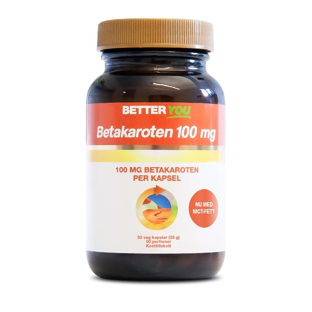 Better You Betakaroten 100mg 50 kapslar | Vitaminer & kosttillskott - Betakaroten | Apoteka