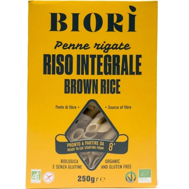 Biori Råris Pasta Penne 250gr | Mat & dryck - Skafferi - Pasta, ris & nudlar,Mat & dryck - Glutenfritt | Apoteka