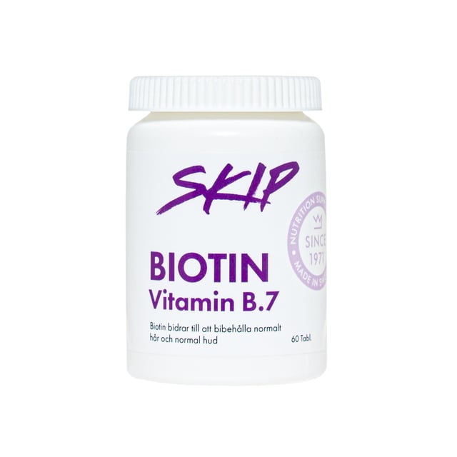 Skip Biotin Vitamin B.7 60 tabletter | Vitaminer & kosttillskott - Vitaminer & mineraler - B-vitaminer - Vitamin B7 Biotin | Apoteka