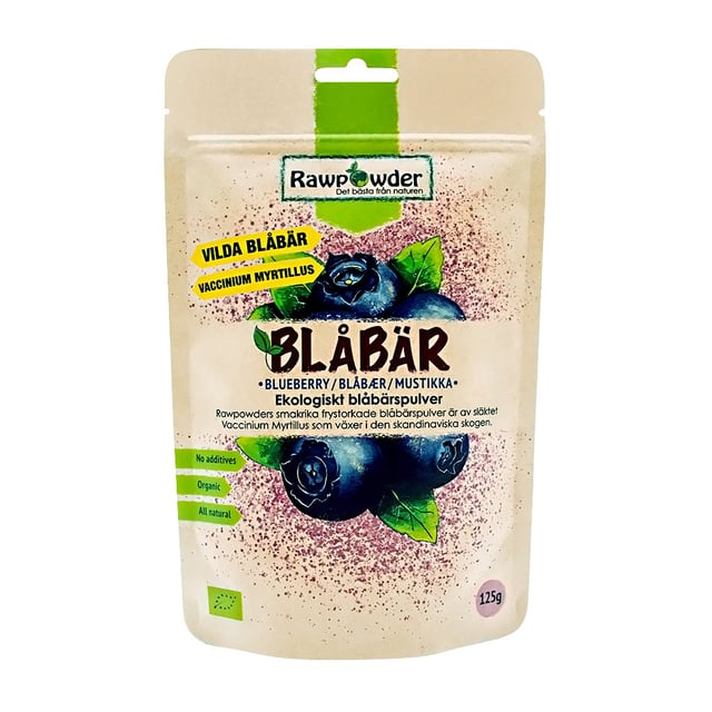 Rawpowder Blåbärspulver Frystorkad 125 g EKO | Mat & dryck - Superfood - Smoothiepulver | Apoteka