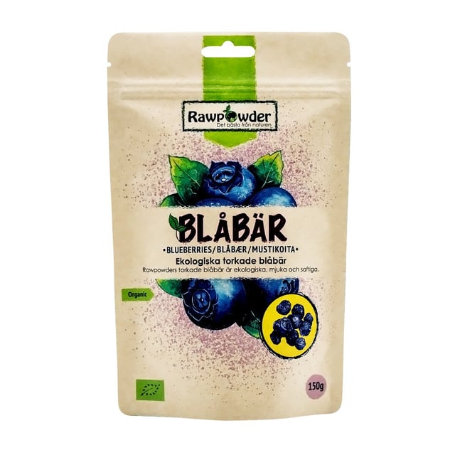 Rawpowder Blåbär Torkade 150 g | Mat & dryck - Superfood - Smoothiepulver,Mat & dryck - Skafferi - Torkad frukt, nötter & frön | Apoteka