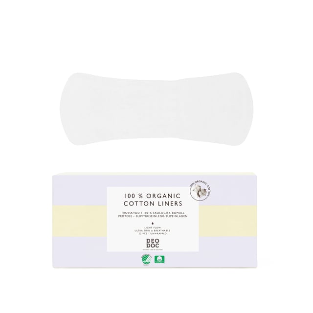 Deodoc Trosskydd i 100 % ekologisk bomull 22 st | Intimvård - Mensskydd - Trosskydd | Apoteka