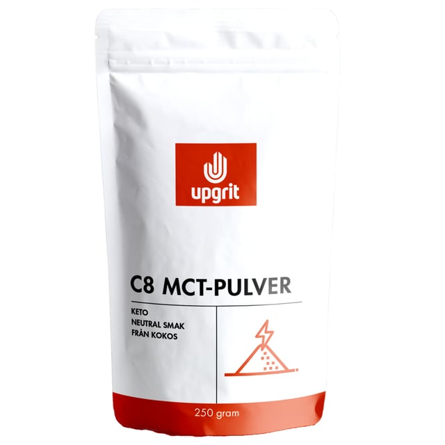 upgrit C8 MCT-pulver 250 g | Mat & dryck - Olja, fett & smör - MCT-olja,Vitaminer & kosttillskott - Energi & fokus,Vitaminer & kosttillskott - Omega-3 & fettsyror | Apoteka