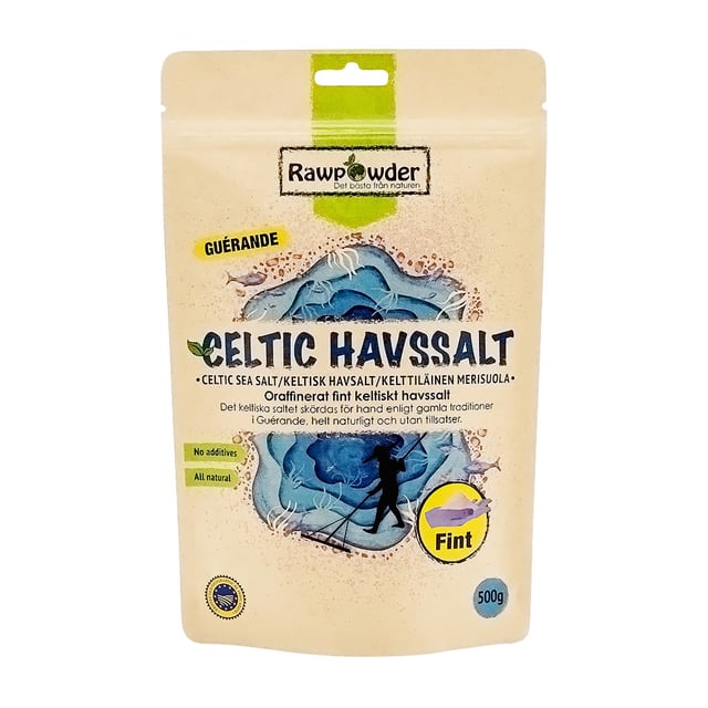 Rawpowder Celtic Havssalt Fint 500g | Mat & dryck - Skafferi - Kryddor & smaksättning - Salt | Apoteka