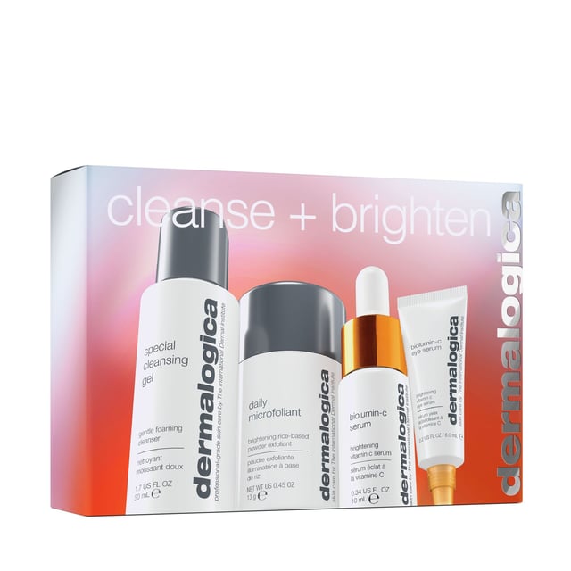 Dermalogica Cleanse + Brighten Kit | Hudvård - Ansiktsvård - Serum - C-vitaminserum,Hudvård - Ansiktsvård - Ansiktsrengöring - Rengöringsgel,Hudvård - Ansiktsvård - Ansiktsexfoliering | Apoteka