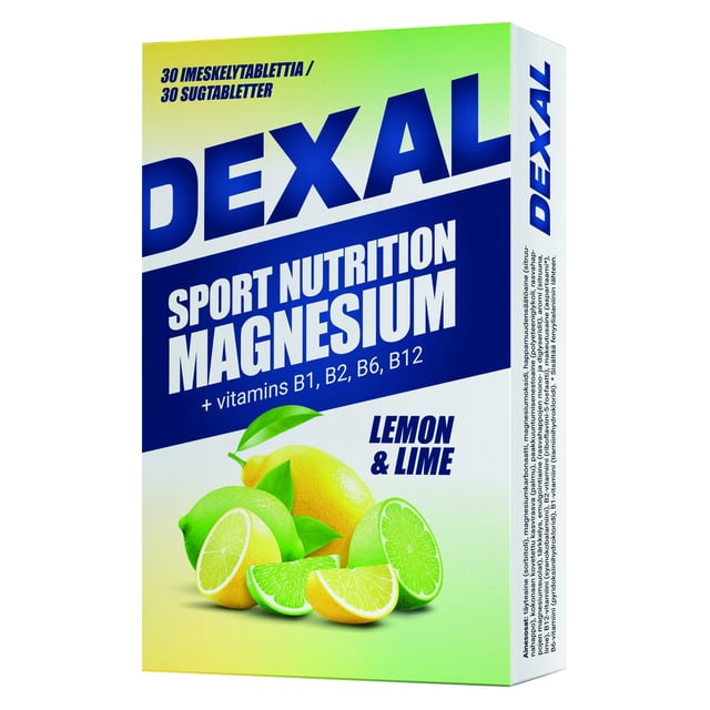 Dexal Magnesium Sugtabletter Lemon & Lime 30 st | Vitaminer & kosttillskott - Vitaminer & mineraler - Magnesium | Apoteka