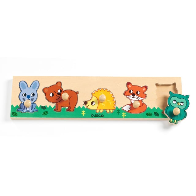 Djeco Forest  n co Puzzle 5 Bitar Knopp-Pussel
