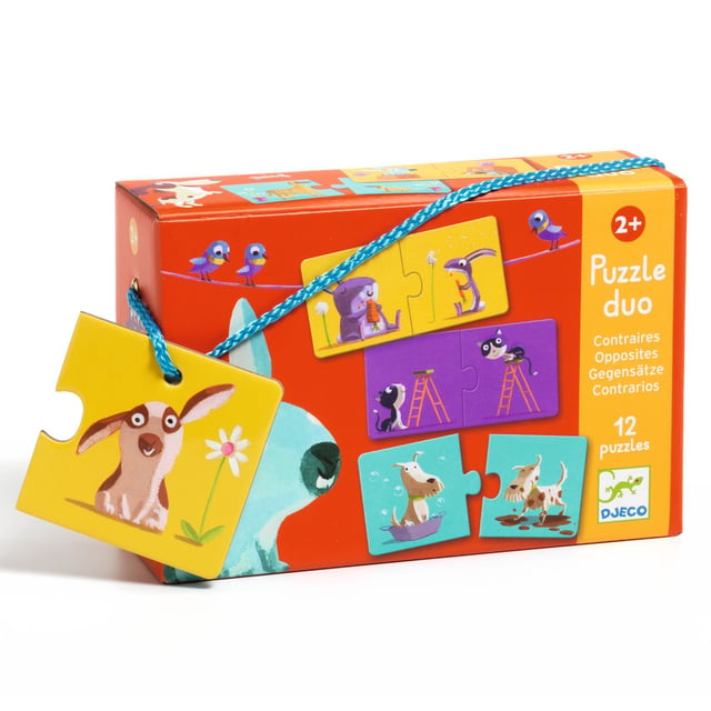 Djeco Duo Puzzle Opposites Tvåbitarspussel