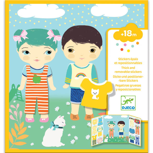 Djeco Stickers Clothes Flyttbara Stickers