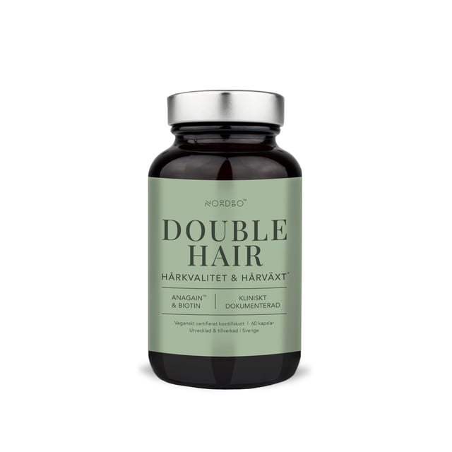 Nordbo Double Hair 60 kapslar | Vitaminer & kosttillskott - Vitaminer & mineraler - B-vitaminer - Vitamin B7 Biotin,Vitaminer & kosttillskott - Hud, hår & naglar,Vitaminer & kosttillskott - Växtbaserade kosttillskott | Apoteka