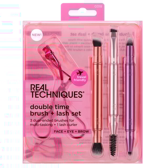 Real Techniques Double Time Retractable Brush Set | Smink - Sminkborstar | Apoteka