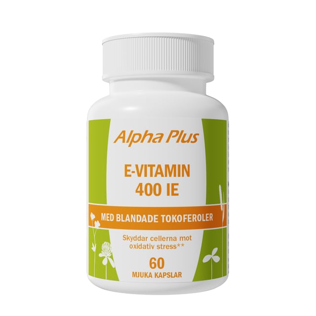 Alpha Plus E-vitamin 400 IE 60 kapslar | Vitaminer & kosttillskott - Vitaminer & mineraler - E-vitamin | Apoteka