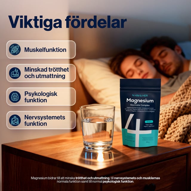 4Him & Her Magnesium Glycinate Complex 4-in-1 90 st | Vitaminer & kosttillskott - Vitaminer & mineraler - Magnesium | Apoteka