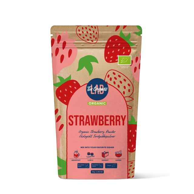 The Organic Labs Jordgubbs pulver, 70g | Mat & dryck - Superfood - Smoothiepulver | Apoteka
